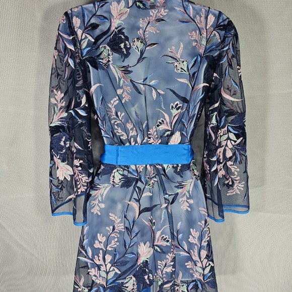Shannon Cover Up from Rya all over embroidered netting XS/S M/L Vibrant Blue NWT - Picture 5 of 9